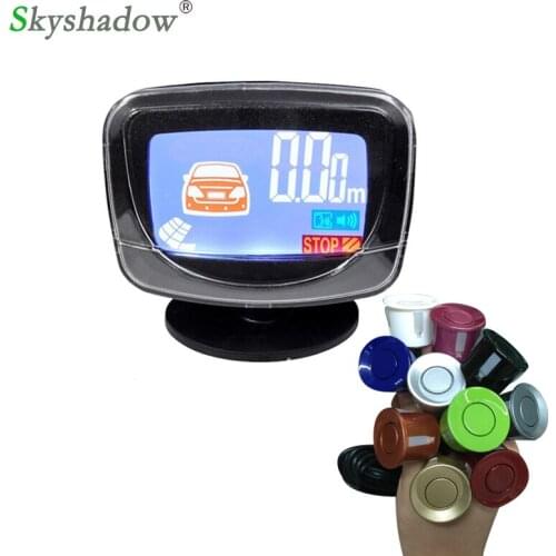 Skyshadow Car LCD Display Parking Sensor LCD 4 Reverse Parking Sensors Backup Radar Car Detector Monitor System For All The Car