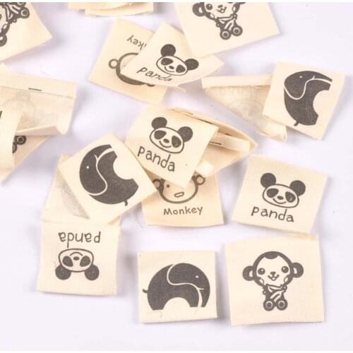 50Pcs Mixed Beige Cotton Woven Label For Clothing Care Labels Washable Garment Tags Diy Bags Sewing Accessories Crafts C2400