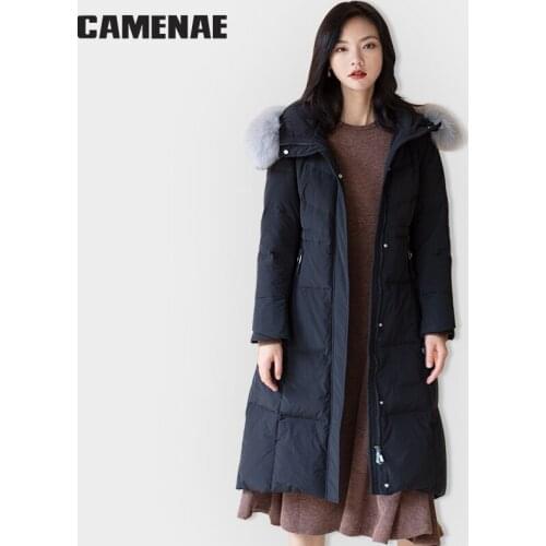 CAMENAE 2020 Winter fashion down jacket women Long Sleeve Warm Coat puffer Jacket