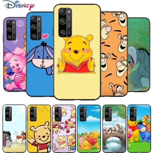 Pooh Bear Cartoon for Huawei Honor V30 20 Pro X10 9S 9A 9C 9X 8X 10 9 Lite 8 7 Pro Silicone Soft Black Phone Case