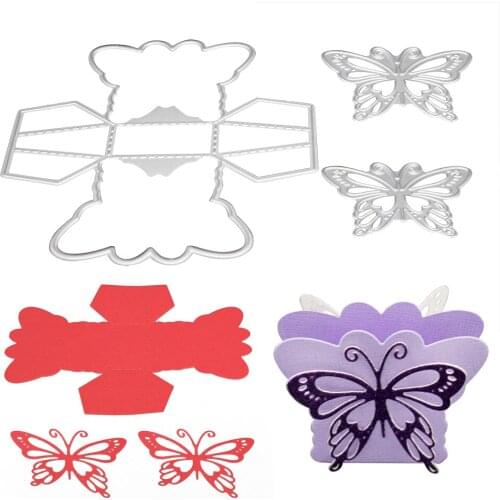 DIY Embossing Die Cuts Butterfly Gift Box Scrapbooking Paper Card Craft Knife Mould Blade Cut Die Mold Metal Cutting Dies