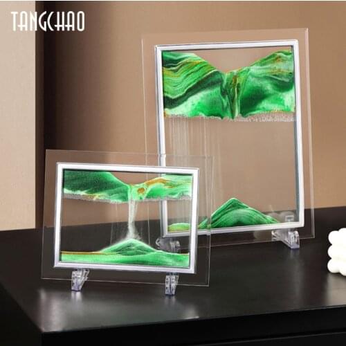 Home Decor 3D Quicksand Creative Hourglass Decor Art Office Living Room Decoration Flow Landscape Birthday Gifts Kids Gift
