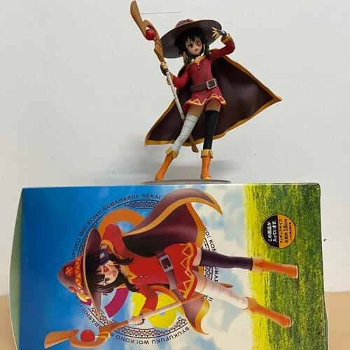 Painted Figure Gods Blessing On This Wonderful World Wizard Costume Version Anime 1/8 Scale Megumin Action PVC Figure Toy 21CM