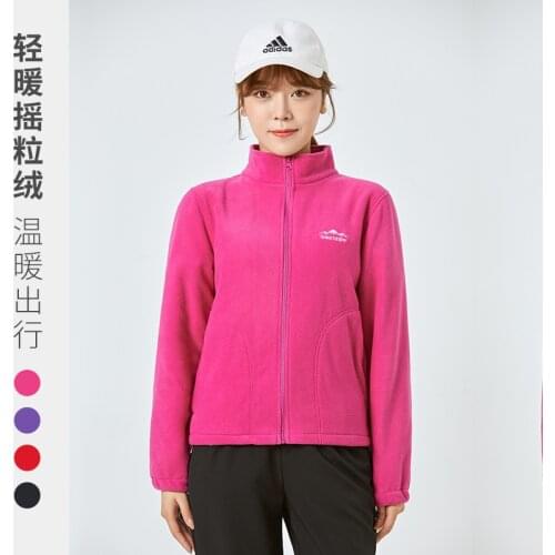 Women/Men Polar fleece Sports Jacket Running Plus Velvet Fitness Clothes autumn Winter Zipper long-sleeved loose outdoor top
