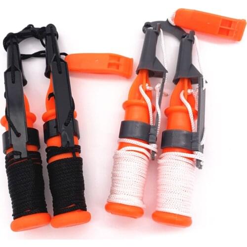 Lightweight Snowy Glacier Winter Life-saving Hammer Ice Cone Pick with Whistle Outdoor Dual Handheld Spikes Fishing Tackle Tool