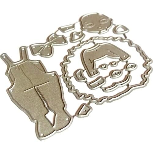 Little Girl Metal Cutting Dies Stencil DIY Scrapbooking Album Paper Card Template Mold Embossing Craft Decoration