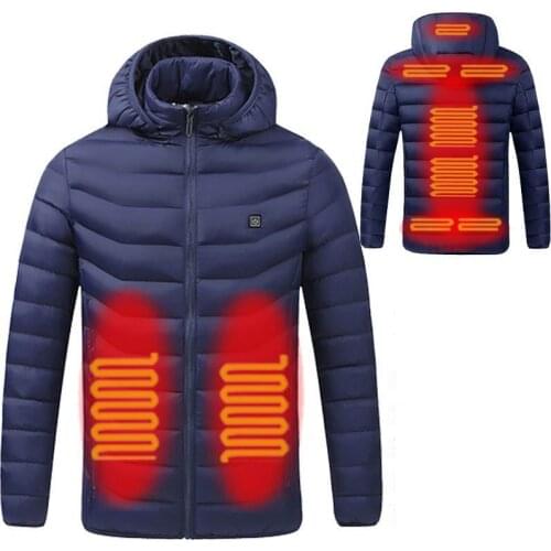 Men Heated Outdoor Jacket USB Winter Electric Heating Jackets Warm Sprots Thermal Coat Clothing Heatable Cotton jacket