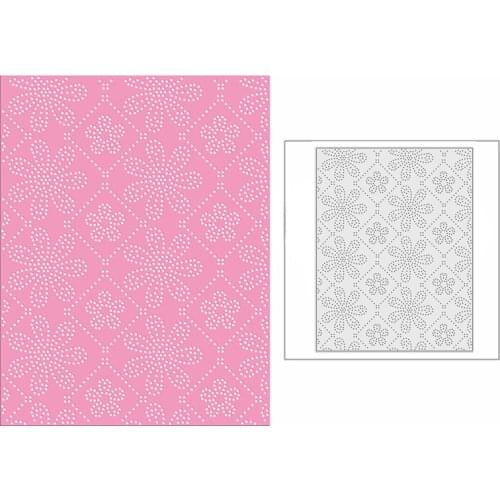 New 2021 Connecting Flowers Panel Metal Cutting Dies for DIY Scrapbooking and Card Making Background Embossing Craft No Stamps