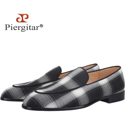 Piergitar 2021 Summer New Style Multi Colors Stripe Mens Casual Shoes Handmade Slip-On Men Loafers Breathable Leather Insole