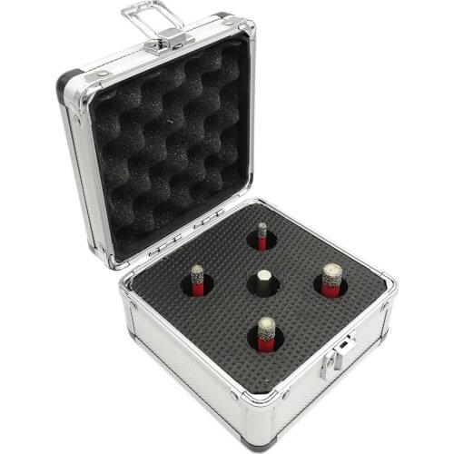 SHDIATOOL 1set M14 Vacuum Brazed Diamond Drill Core Bits With Box Dia 6/8/10/12mm Granite Marble Ceramic Hole Saw & Hex Adapter