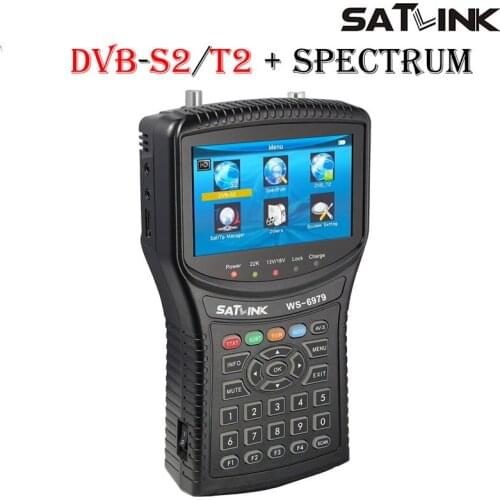 Satlink ws 6979 DVB-S2 & DVB-T2 Combo Meter SIGNAL spectrum satellite meter terrestrial sat finder