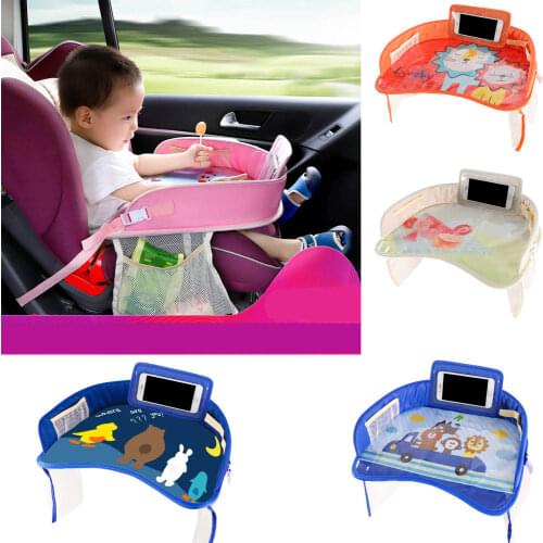 Waterproof Table Car Seat Tray Storage Kids Toys Infant Holder Children Dining Drink Table In-car Accessories Baby Fence