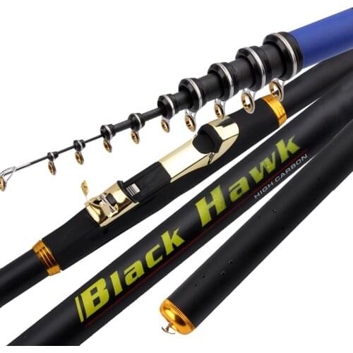 Carbon Fiber Telescopic Fishing Rod Rotate M Strong Rock Fishing Pole Feeder Fishing 3.6m 4.5m 5.4m 6.3m Surfing Throwing Travel