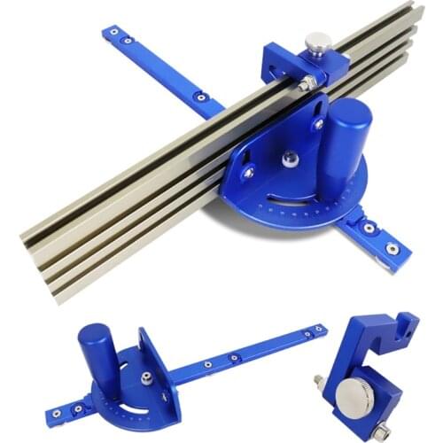 Miter Track Stop Woodworking Limiter Wear-resistant for T-Slot T-Tracks Woodwork DIY Aluminum Alloy Manual Tools BlueMiter Track
