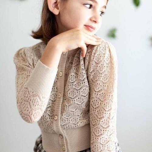 Girls Hollow Out Knitted Cardigan 2020 New Summer Sp Brand Kids Sweater Baby Child Princess Outwear Clothes Cute