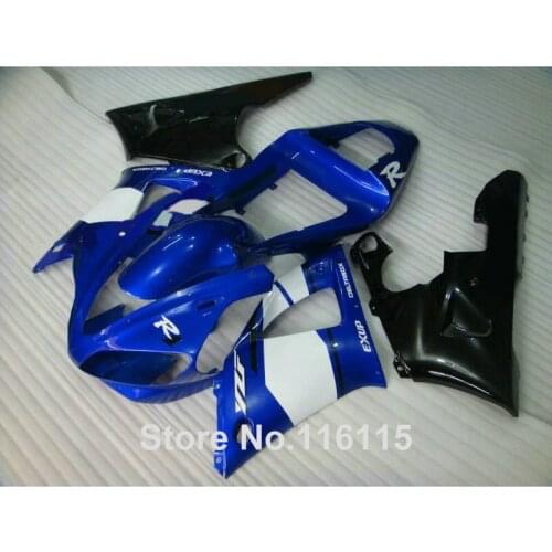 High grade ABS Fairing kit for YAMAHA YZF R1 2000 2001 blue white black R1 00 01 fairings set full injection 145