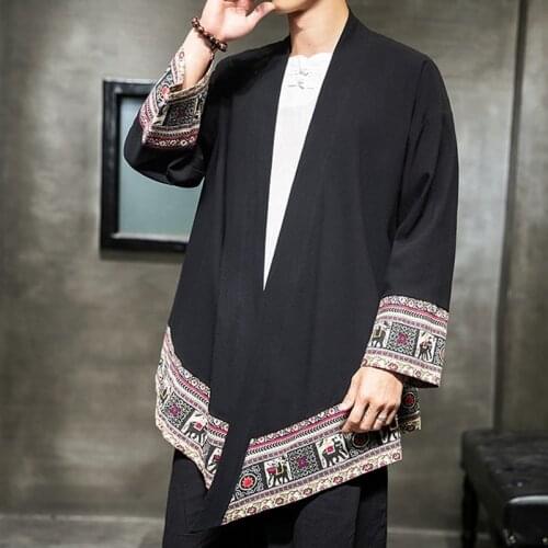 Japanese Kimono Man Traditional Japanese Kimonos Cardigan Kimono Men Yukata Men Japanese Male Kimono Streetwear Haori