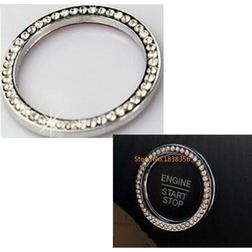 For Nissan Murano 2015 2016 2017 2018 Car Stick Lamp Key Start Engine Crystal Car Engine Start Stop Ignition Key Ring Frame 1pcs