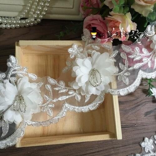 1yards/lot 11 cm with gold embroidery lace ,flower shape exquisite lace/ doll/sewing DIY lace accessories SC027