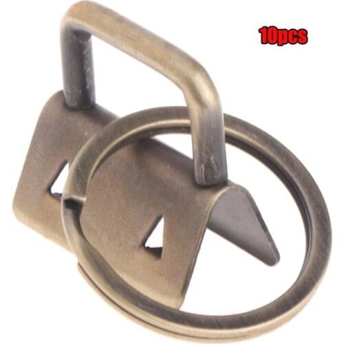 10Pcs Key Fob Hardware 25mm keychain Split Ring For Wrist Wristlets Cotton Tail Clip L69A