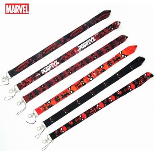 10Pcs Marvel Deadpool Mobile Phone Straps Neck Strap Lanyard Badge Holder Neck Strap Hang Rope Lariat Lanyard Good Gifts