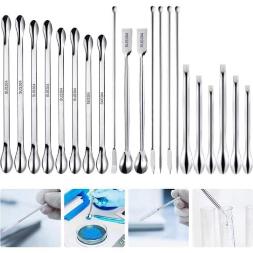 22pcs Stainless Steel Sampling Spoons Sampling Measuring Scoops Medicine Spoons