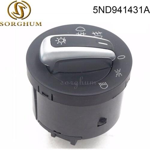 5ND941431A For VW Golf 5 6 GTI Mk5 Mk6 Jetta 5 6 Passat B6 Cadday Tiguan Headlight Switch 5ND 941 431A