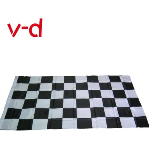 Free shipping xvggdg Black and White Plaid Banner 3*5ft Car Racing flag Racing Checkered Flags Motorsport Racing Banner
