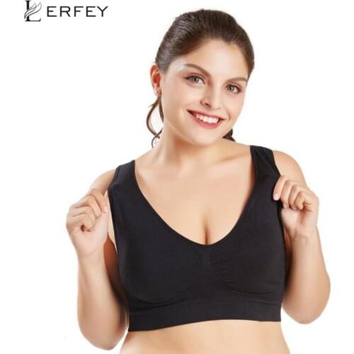 LERFEY Women Sexy Seamless Bra With pads Big Size Push up Bras Plus Size 4XL 5XL Underwear Vest Tops Wireless Padded Brassiere