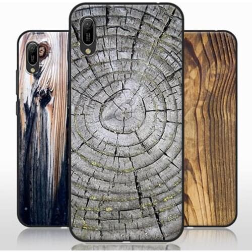 For Huawei Enjoy 9e Case For Huawei Enjoy9e Full Protect Cover Wood Stone pattern style Enjoy 9 e phone Cases enjoy 9e shell bag
