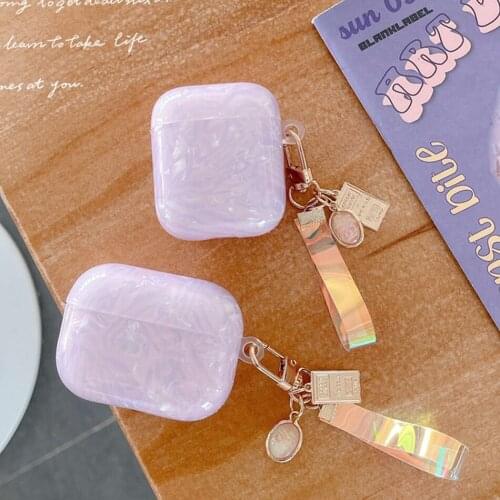 For AirPods / AirPods Pro 3 2 1 Headset Case Luxury Earphone Protection cover with colorful Key Chain Cover Air Pods Case