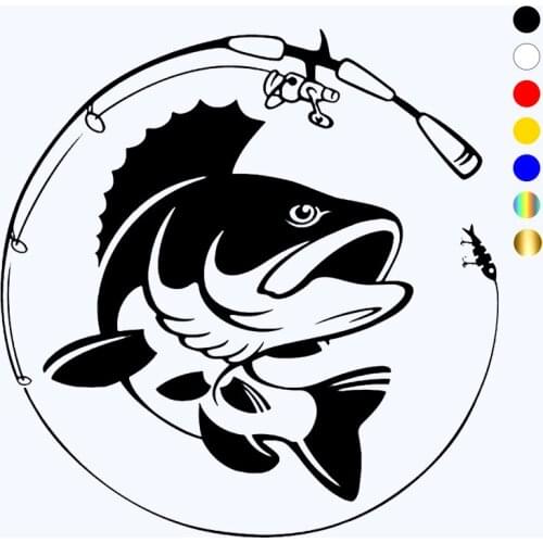 CK3355# vinyl car sticker fishing reflective waterproof cool waterproof removable decal self-adhesive auto stickers for bumper