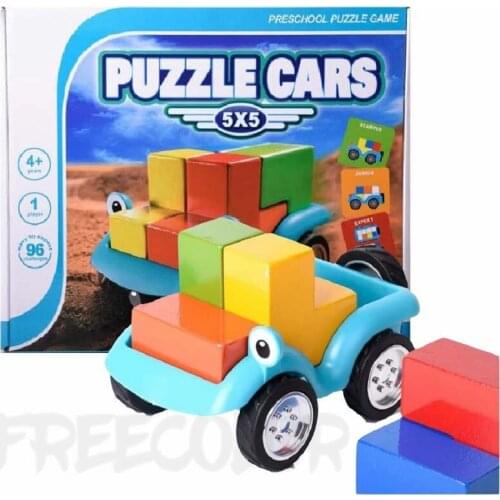 Smart Puzzle Car Games 60 Challenge With Solution IQ Training Toys For Kids Children Logical Thinking Family Game