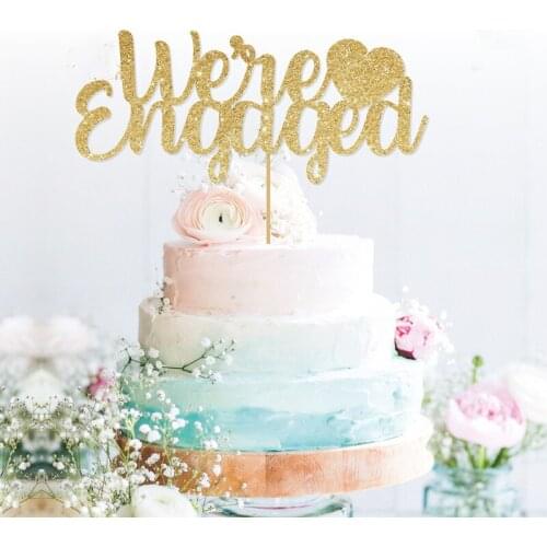 Custom engagement glitter cake topper Personalizebachelorette cake topper, Wedding paty Party Decorations food toothpicks