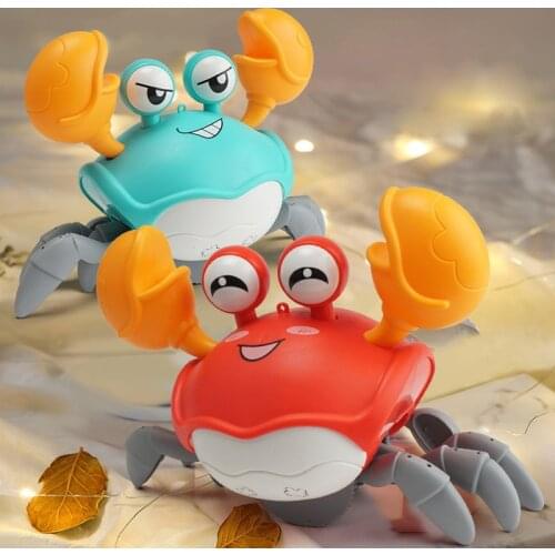 Simulation Voice Control Crab Toy Cartoon Projection Music Simulated Crawling Automatically Avoid Obstacles Birthday Gift