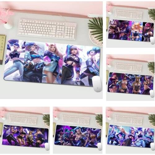 KDA ALL OUT sexy girl Office Mice Gamer Soft Gaming Mousepad XL Large Gamer Keyboard PC Desk Mat Computer Tablet Mouse Pad