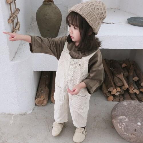 Girls Overalls Fashion Corduroy Toddler Baby Suspenders Pants Button Casual Jumpsuit for Girls High Quality Kids Girl Jumpsuit