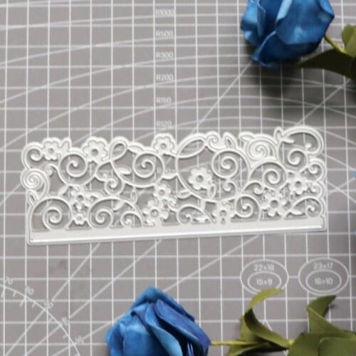 Lace Flower Frame Rectangle Metal Cutting Dies Stencils DIY Scrapbooking Album Decorative Embossing DIY Paper Cards Making