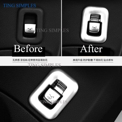 Trunk Switch Cover For Mercedes GLC C-Class X253 C253 W205 C205 C205 2015 2016 2017 2018 Pearl ABS Chrome Interior Accessories