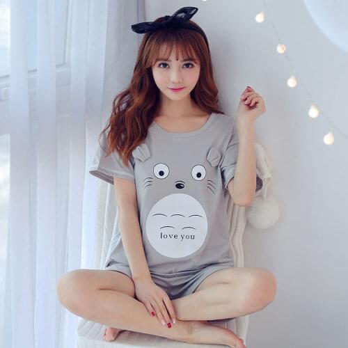 Summer Hot Pajamas for Women Style Short Sleeve Milk Silk Womens Pajamas Home Service Two-piece Pyjamas Women Sleep Tops