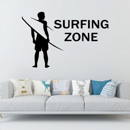 Cute Surfing Removable Art Vinyl Wall Stickers For Kids Room Decoration Wall Decoration Wall Sticker For Living Room