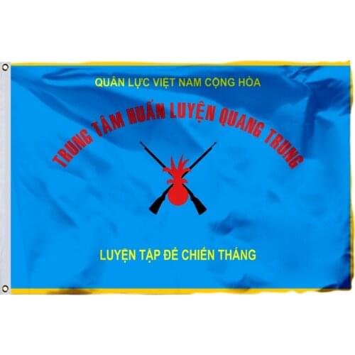 South Vietnam Quang Trung National Training Center Flag 90x150cm 3x5ft Banner 100D Polyester Double Stitched High Quality
