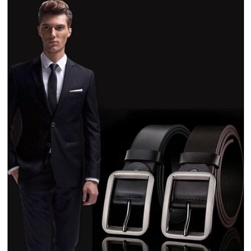 New Cowhide Genuine Leather Belts for Men Women Straps Male Pin Buckle Vintage Jeans Belt 100-125cm Long Waist Band