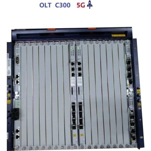 Original ZTE ZXA10 C300 OLT, 10GE HUVQ Card*2PCS, SCXN Card*2PCS with PRWH card, DC power supply, support 8GPON and 7EPON card
