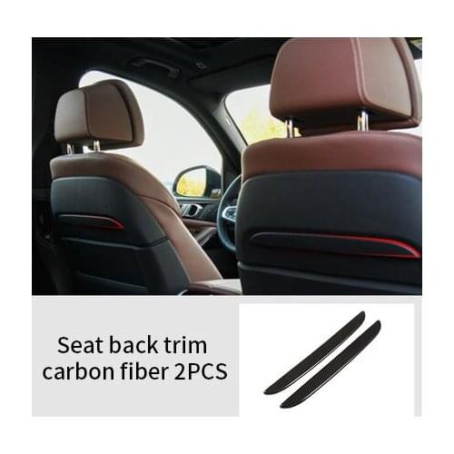 For BMW X7 2019 carbon fiber Rear seat trim strip molding trim 2pcs