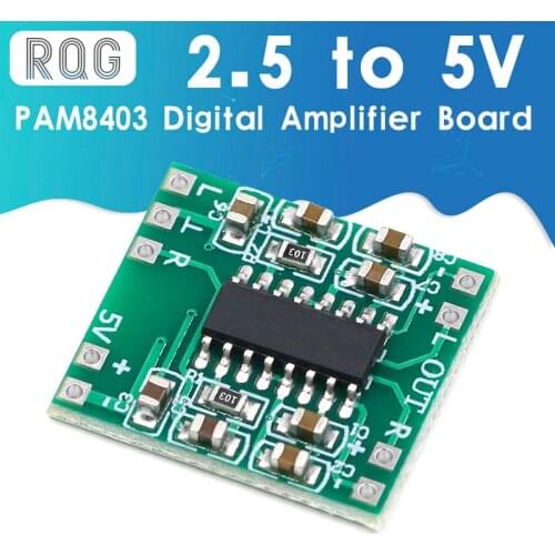 PAM8403 Super mini digital amplifier board 2 * 3W Class D digital amplifier board efficient 2.5 to 5V USB power supply