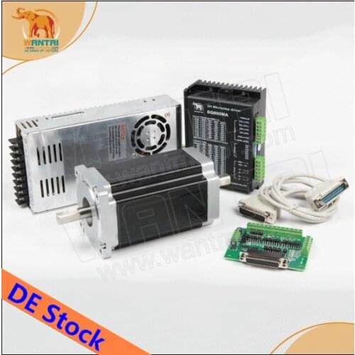 Worldwide! Wantai 1Axis Nema34 Stepper Motor WT86STH118-6004B Dual Shaft 1232oz-in 5.6A 4-Lead+Driver DQ860MA 7.8A256Micro
