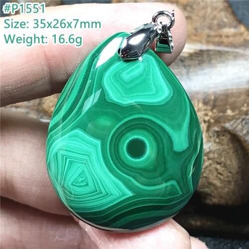 Necklace Pendant Natural Green Malachite Chrysocolla Jewelry For Women Lady Man Crystal Stone Horse Eye Healing Pendant AAAAA