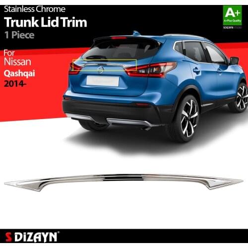 For Nissan Qashqai Chrome Trunk Lid Trim Stainless Steel 1 Pcs. Exterior Car Accessories Parts Auto Products Stickers Styling