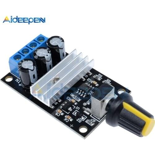 DC 6V-28V 3A 80W PWM Motor Speed Controller Regulator Adjustable Variable Speed Control With Potentiometer Switch 12V 24V